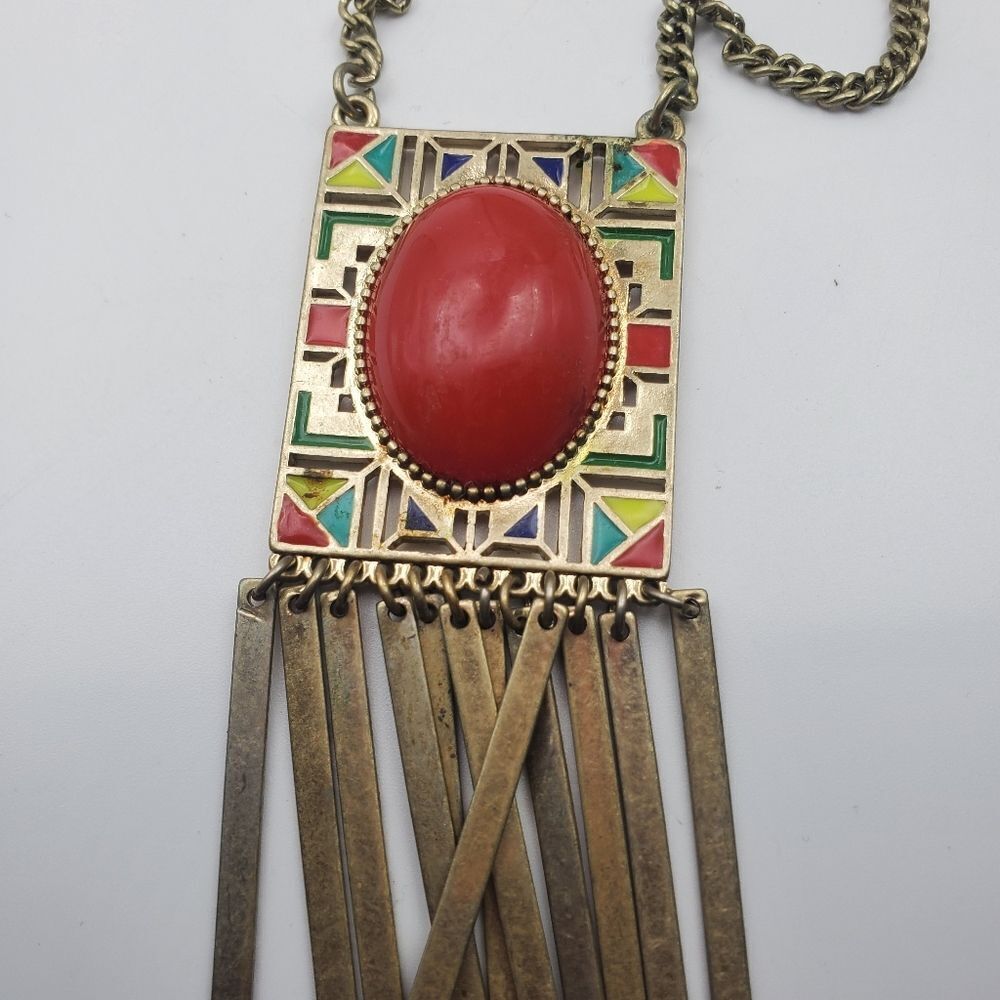 Gypsy tassel spell binding necklace N0238‎